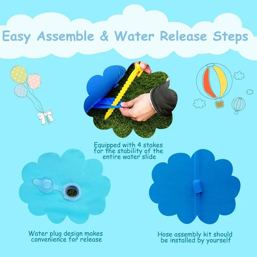 Nadmuchiwana zjeżdżalnia wodna w kształcie hipopotama i dmuchany zamek z basenem, ścianą do wspinaczki i pistoletem na wodę - zewnętrzna torba przeszkód dla dzieci