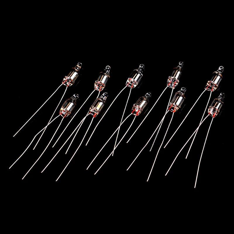 20PCS Neon Indicator Light Red Signs 5mm Neon Lamp Glow 5X13mm 220v Neon Indicator Bulbs Switch Button Bulbs