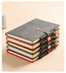 A5 200Page Dorian Paper Thickened Notebook Business PU Soft Leather Horizontal Line Notebook School Office Supplies Lined