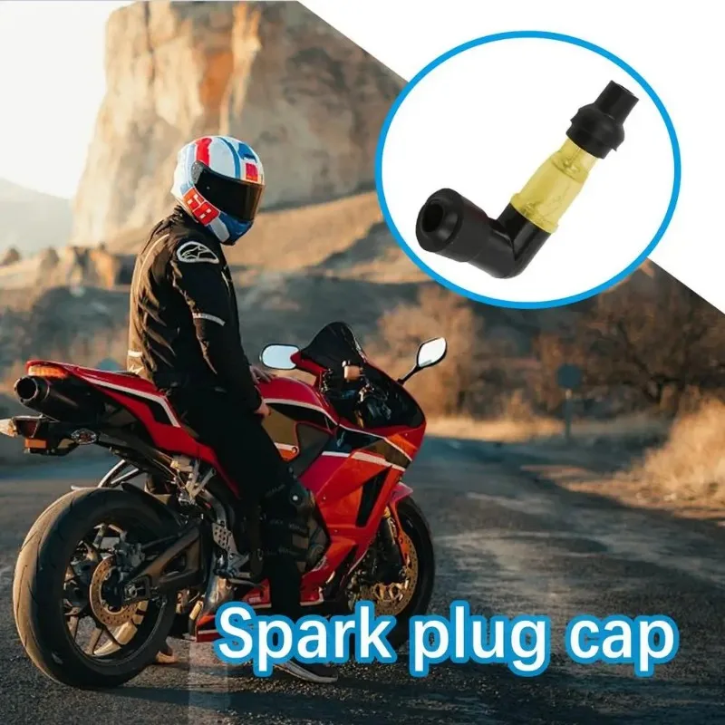 Universal Motorcycle Flash High Pressure Caps Spark Plug Ignition Spark Plug Caps Elbow Motorcycle Modification Accessories