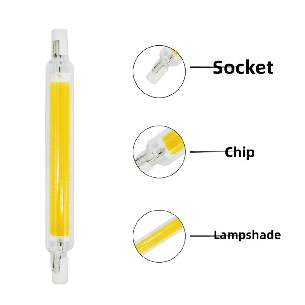 2PCS 118mm Dimmable R7S LED Bulbs 20W 360° Light Angle Energy Efficient Glass Tube Home Replace Halogen Lamp Replacement Tool