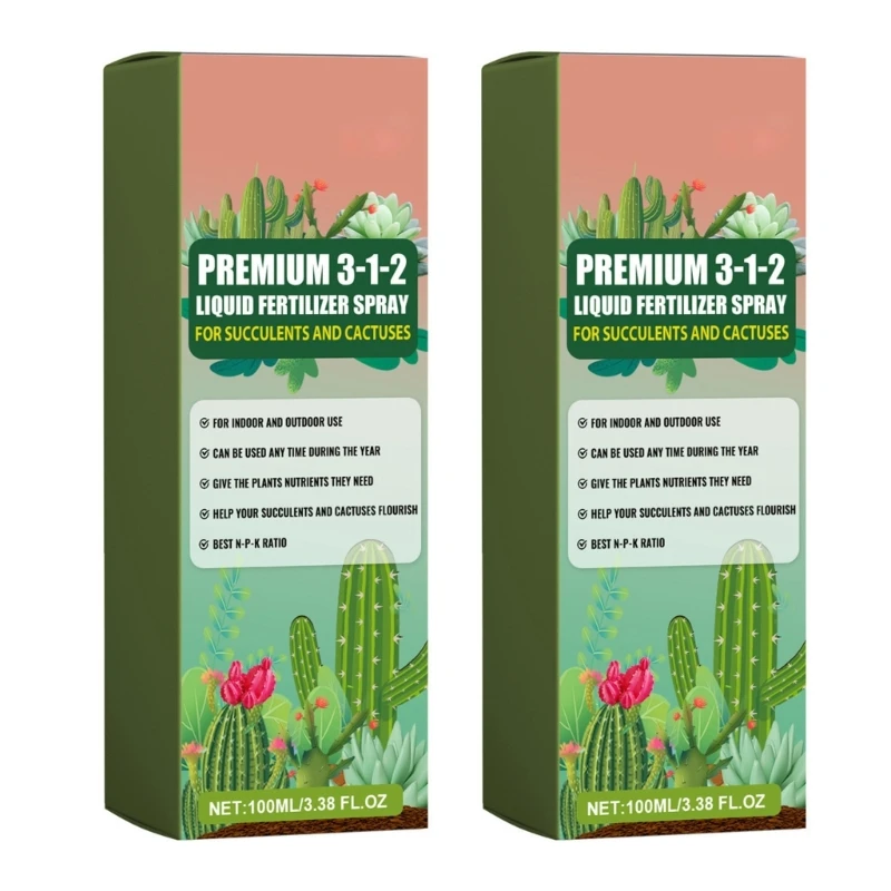 Professional Cactus Spray Fertilizers Concentrate for Plant and Flowers Health Growth Blend Gardening Supplies 100ml B03E