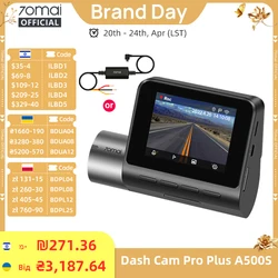 70mai A500S Recorder Car DVR Front Cam A500S 1944P Night Vision 70mai Dash Cam Pro Plus Built-in GPS Wifi Support Rear Cam