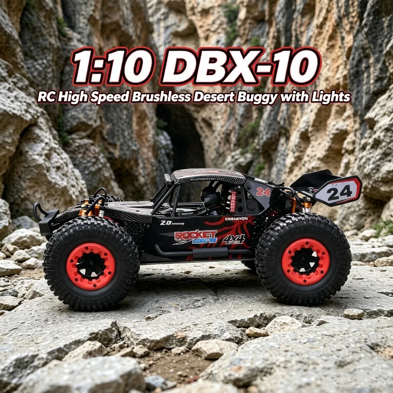 Hot 1/10 ZD Racing DBX-10 Remote Control Desert Truck Off-Road Vehicle Brushless 80Km/h High-Speed RC 4WD Drive Model With Light