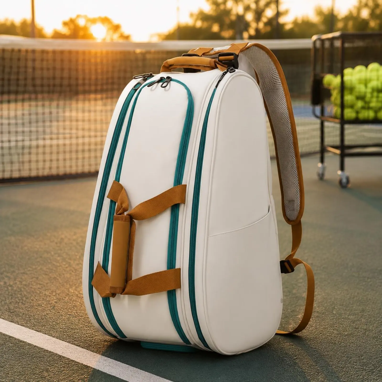 Tennis Racket Backpack Large Capacity Tennis Racket Bag Pickleball Bag Wet-Dry Separation Multi Pocket Sports Backpack