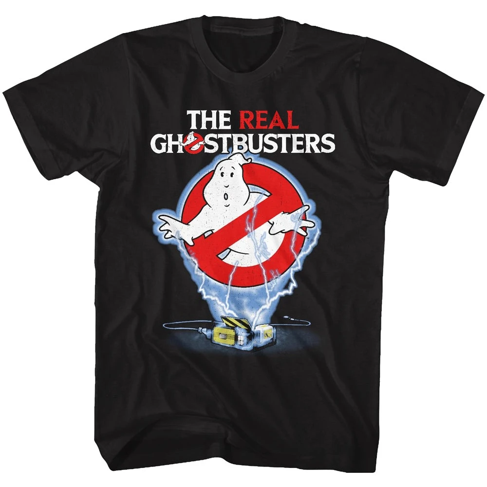 Ghostbusters Who You Gonna Call Logo Graphic T Shirt Retro 80s Movie Streetwear Cotton Casual Oversized Tee