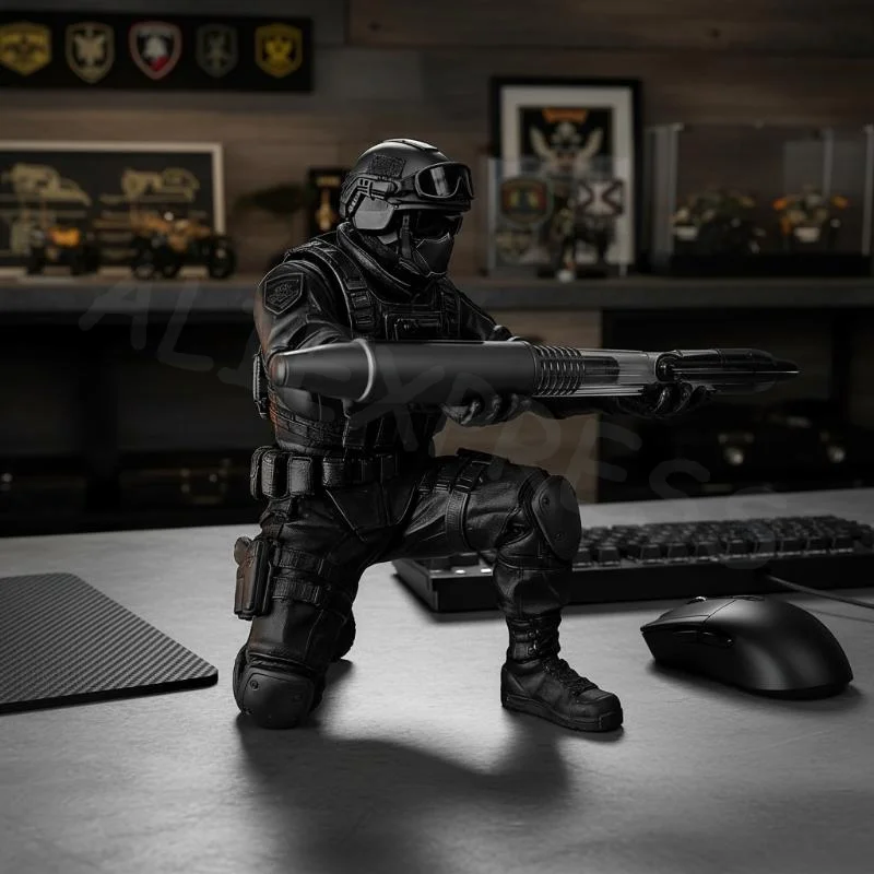 Soldier Pen Holder 3D Printed Desktop Organizer Cool Figure Statue Desk Decor