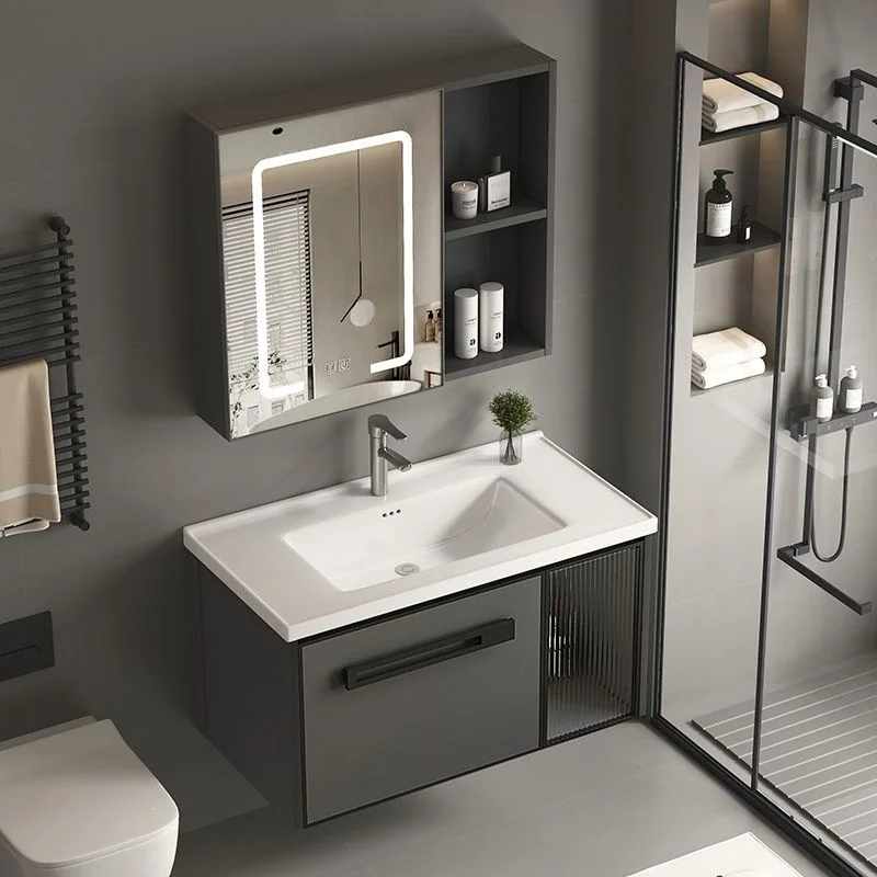 Ceramic Bathroom Cabinet, Bathroom Washbasin, Wash Basin Cabinet, Combined Integrated Rock Slab Washstand, Narrow Side Toilet