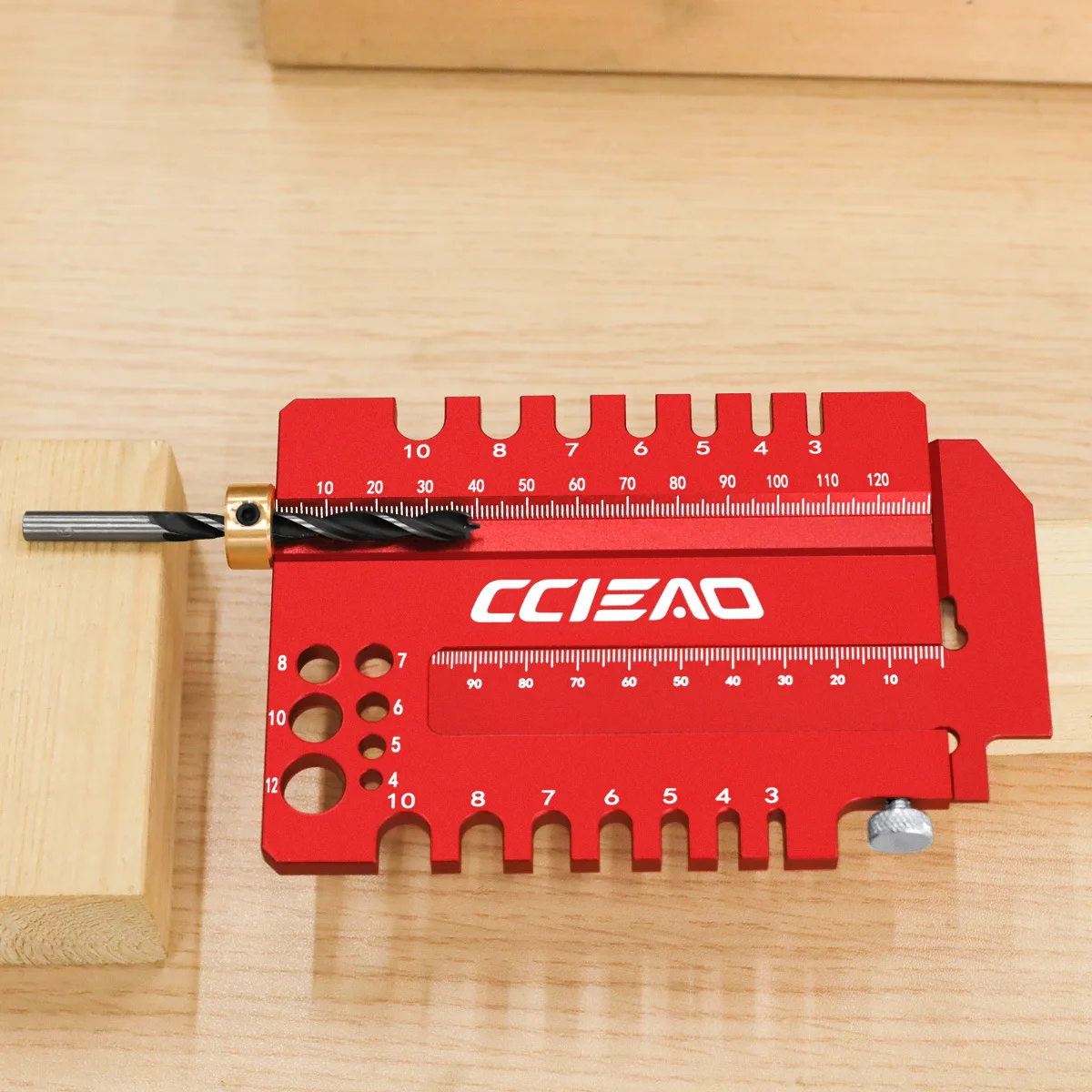 Caliper caliper 2-in-1 woodworking tenon gauge Open tenon gauge, push handle auxiliary tool upside down against mountain saw