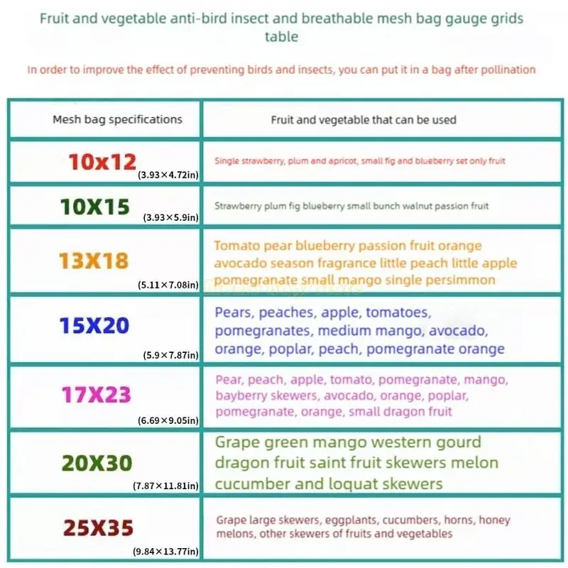 X90D Reusable Polyester Fruit Protections Sleeves for Orchards Gardening Bird Insect Preventions Breathable Drawstring Design