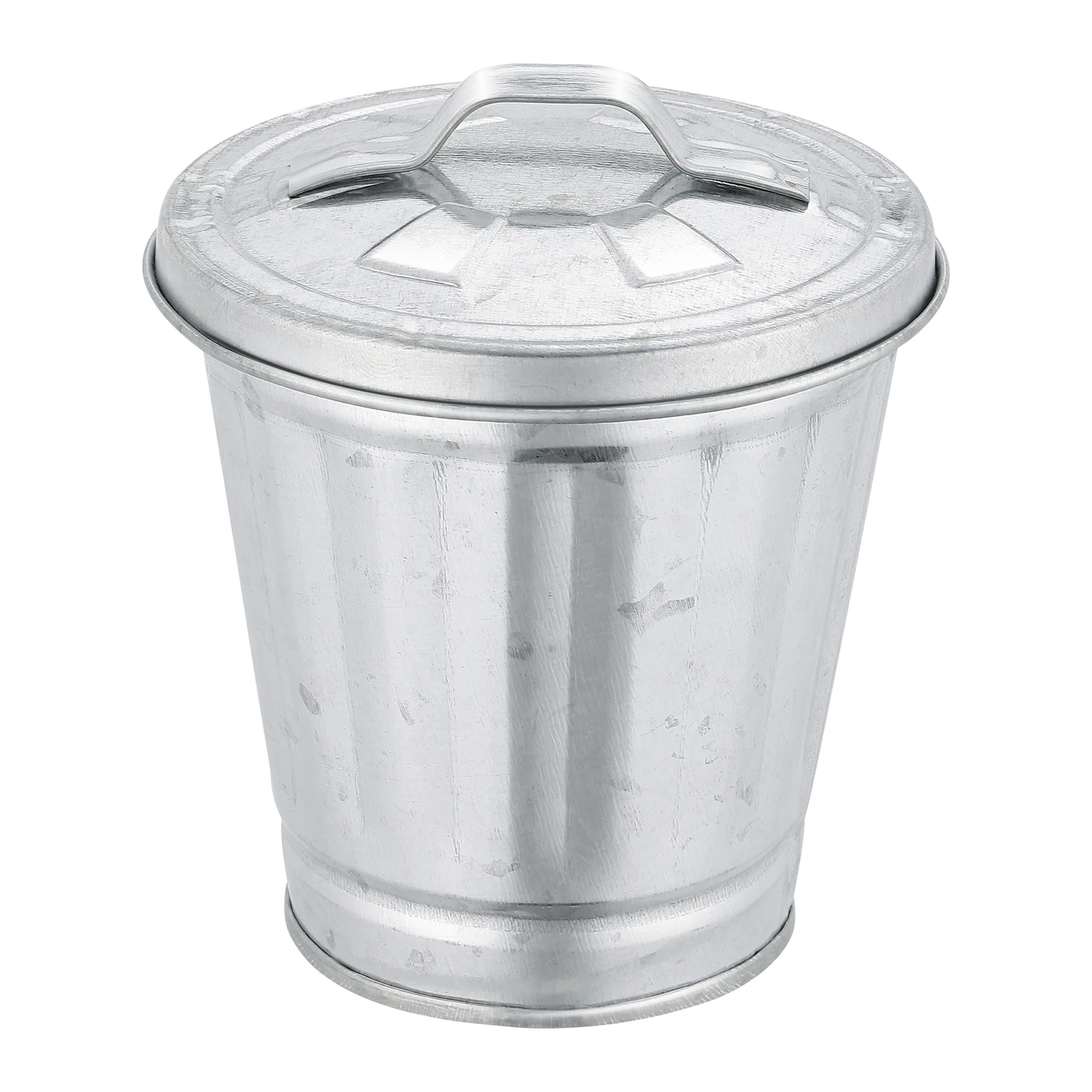 

Mini Trash Can Desktop Car Bag Garbage Recycling Container Bin Metal Tabletop Flowerpot Waste Office Bins