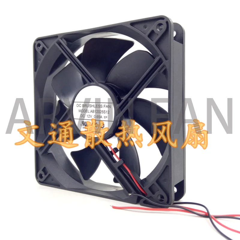 Model: Ab12025s12 Dc 12V 0.65a 12Cm Koelventilator