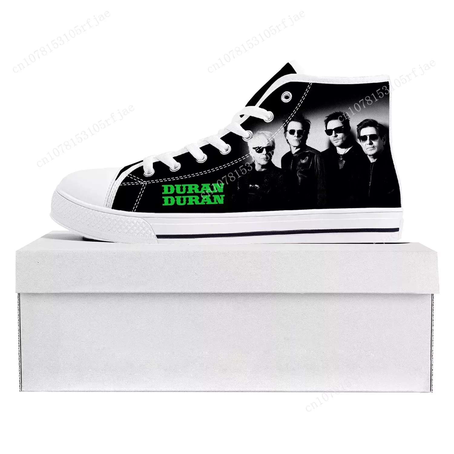 Dance Rock Band Duran Duran Fashion High Top High Quality Sneakers Mens Womens Teenager Canvas Sneaker Couple Shoes Custom Shoe