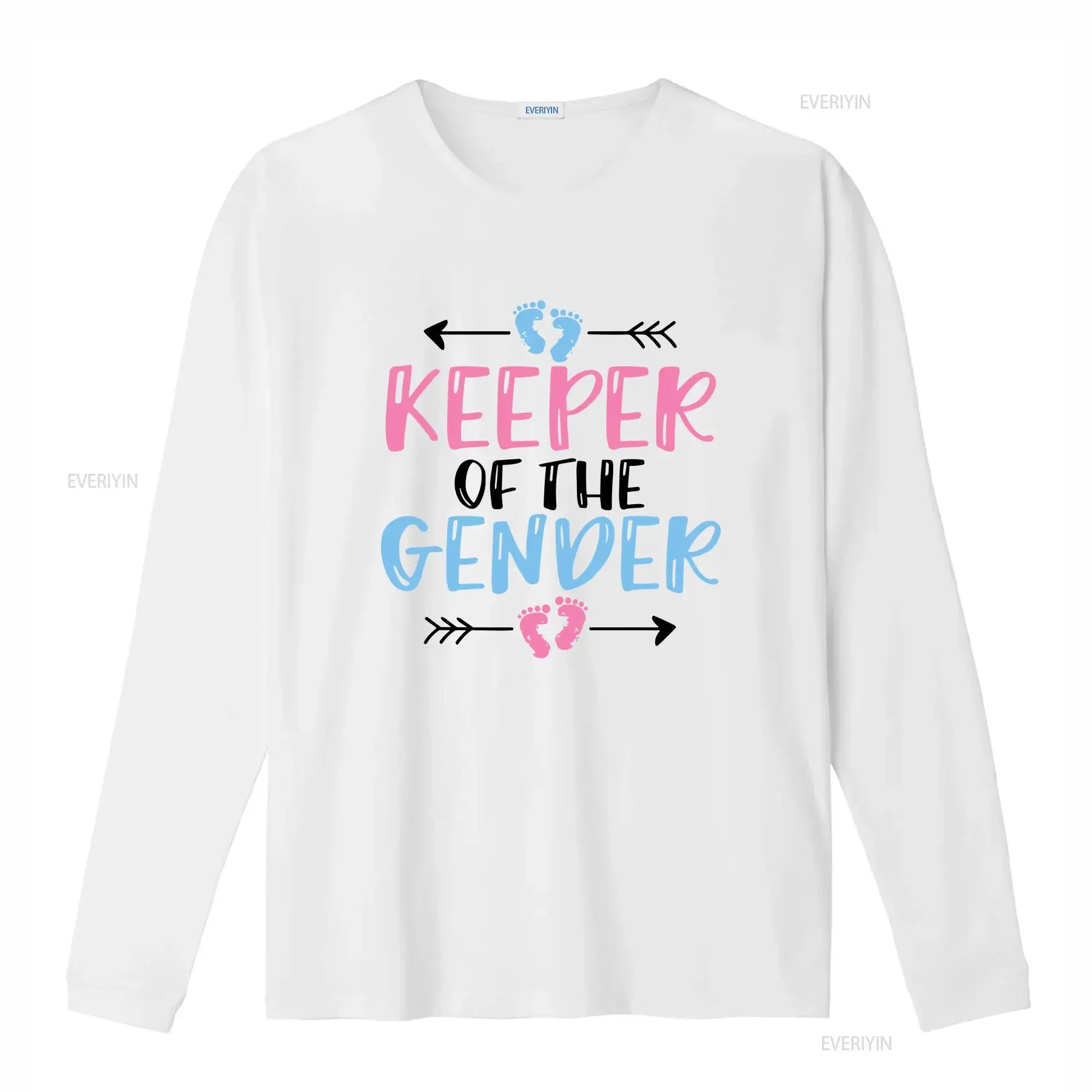 Keeper Of The Gender Women T Shirt Reveal Celebration Funny Baby Announcement He or She Pregnancy vintage Washed graphic Casual