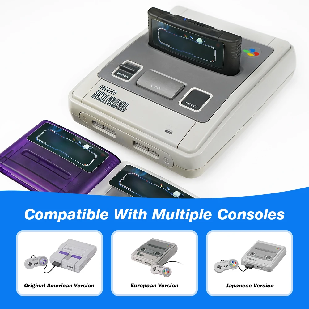 3000 in 1 Game Cartridge V1 Flash Card For SNES Super Famicom 16 bit US/EU/JP Version Video Game Console