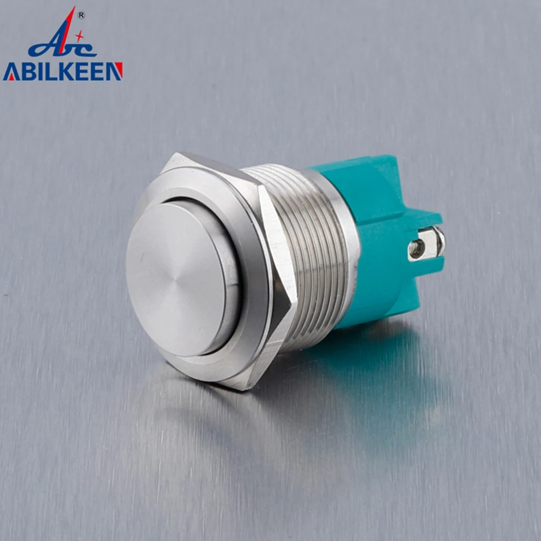 ABILKEEN 22MM 2NO High Head Metal Push Button Switch Momentary Push Button 15A Large Current Load with 4 Screw Terminal