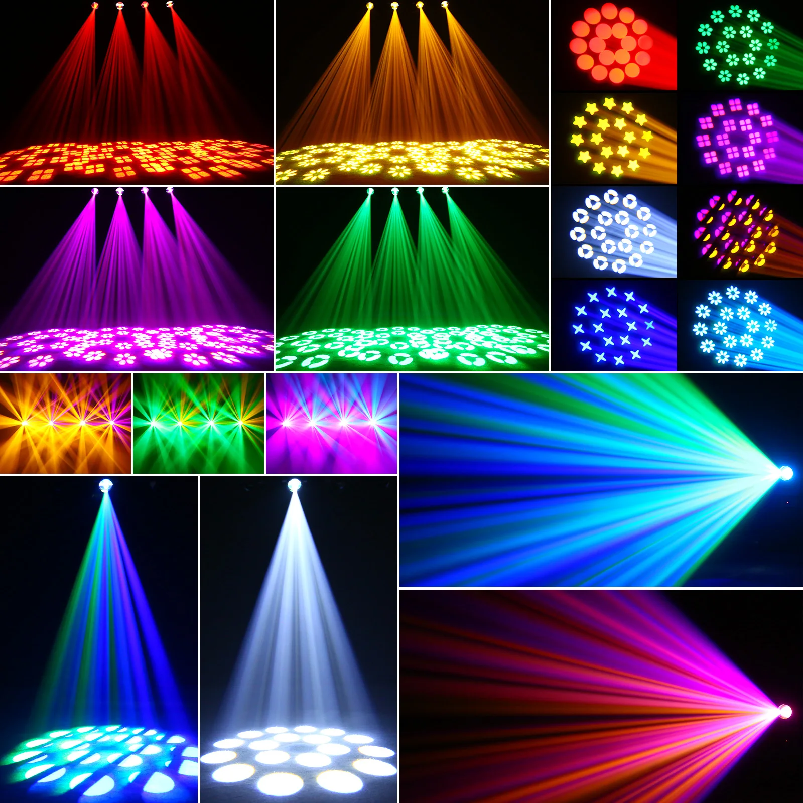 U'King-Éclairage de Scène à Tête Mobile, Faisceau de 150W, 18 Prismes, 8Gobo, DMX, pour Mariage, ixd'Église, KTV, Chang Dj Bar