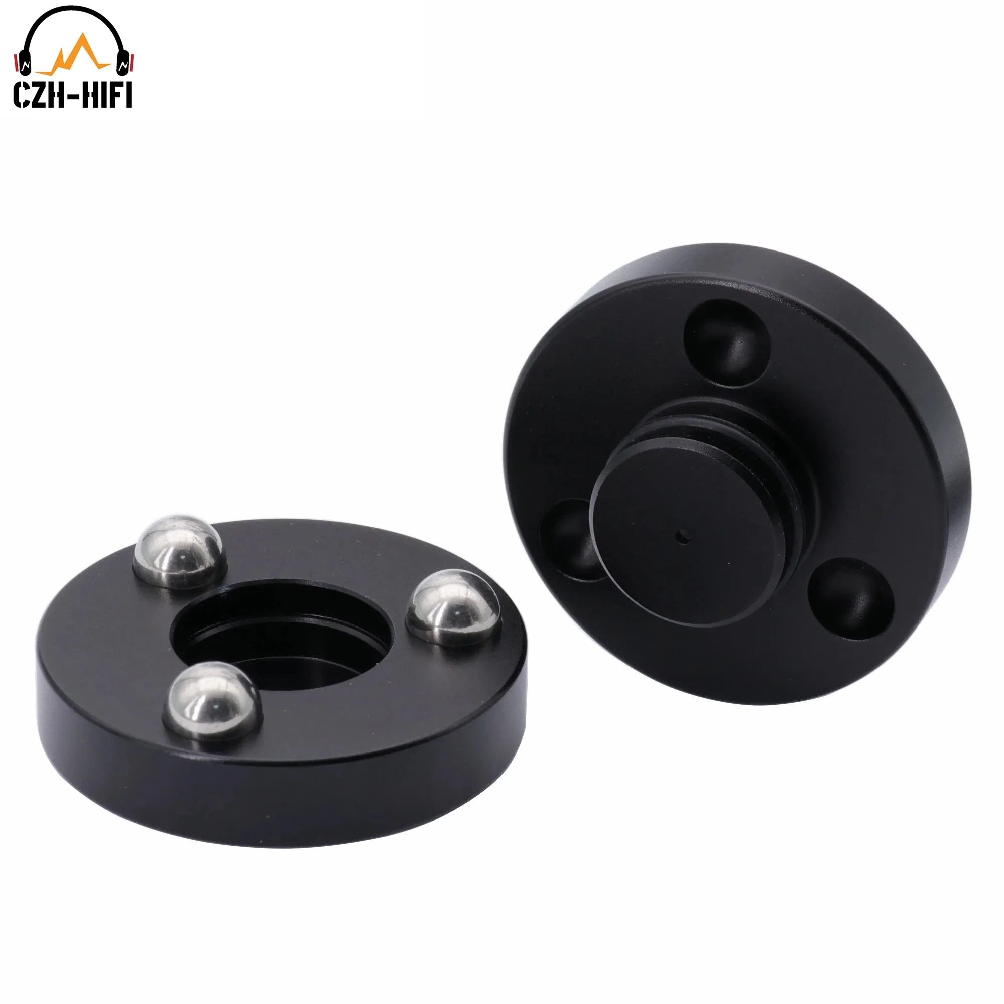 4 Stück 45 mm Aluminium-Magnesium-Legierung Isolationsständer Basis Spike Kegel Füße Pad Matte für Lautsprecher Verstärker DAC Plattenspieler Recorder – Detail 2