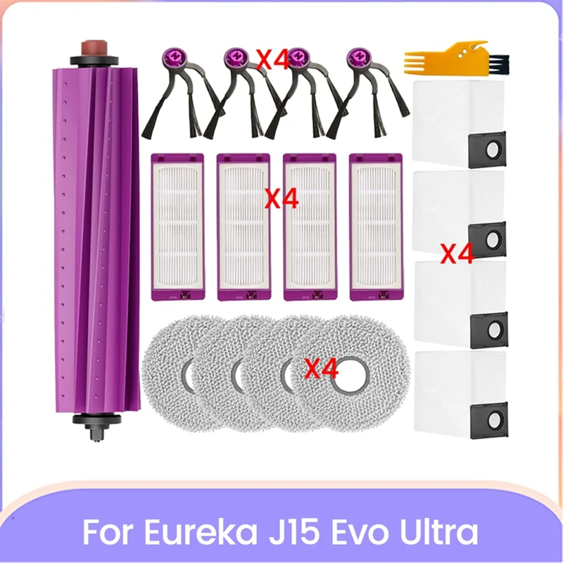 

18 шт. основных и дополнительных щеток, фильтров, мешков для пыли, салфеток для мытья полов для робота-пылесоса J15 Ultra с функцией самоочистки [BWASCLIM]