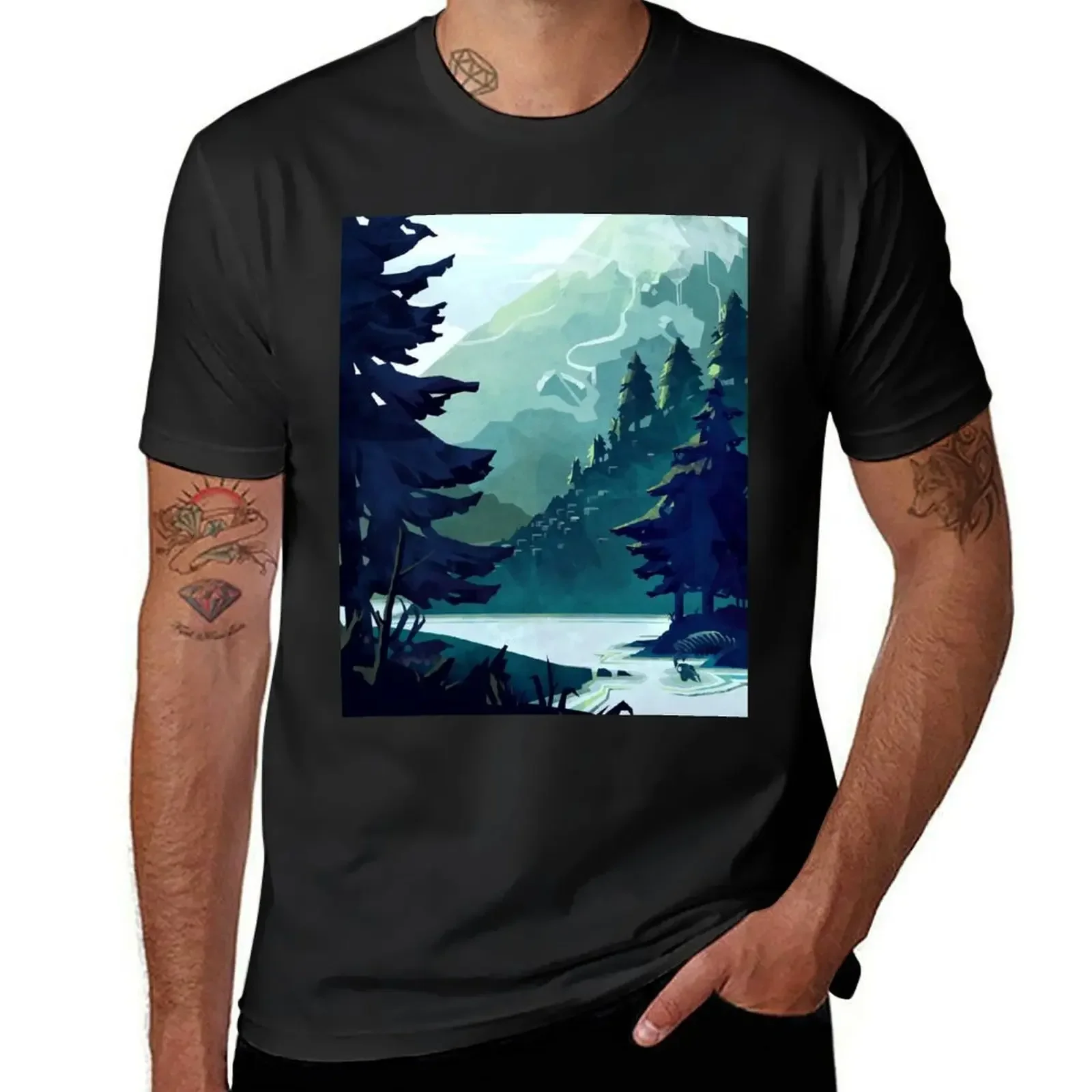 

Футболки Canadian Mountain, футболки с рисунком, летние топы, набор мужских футболок с рисунком