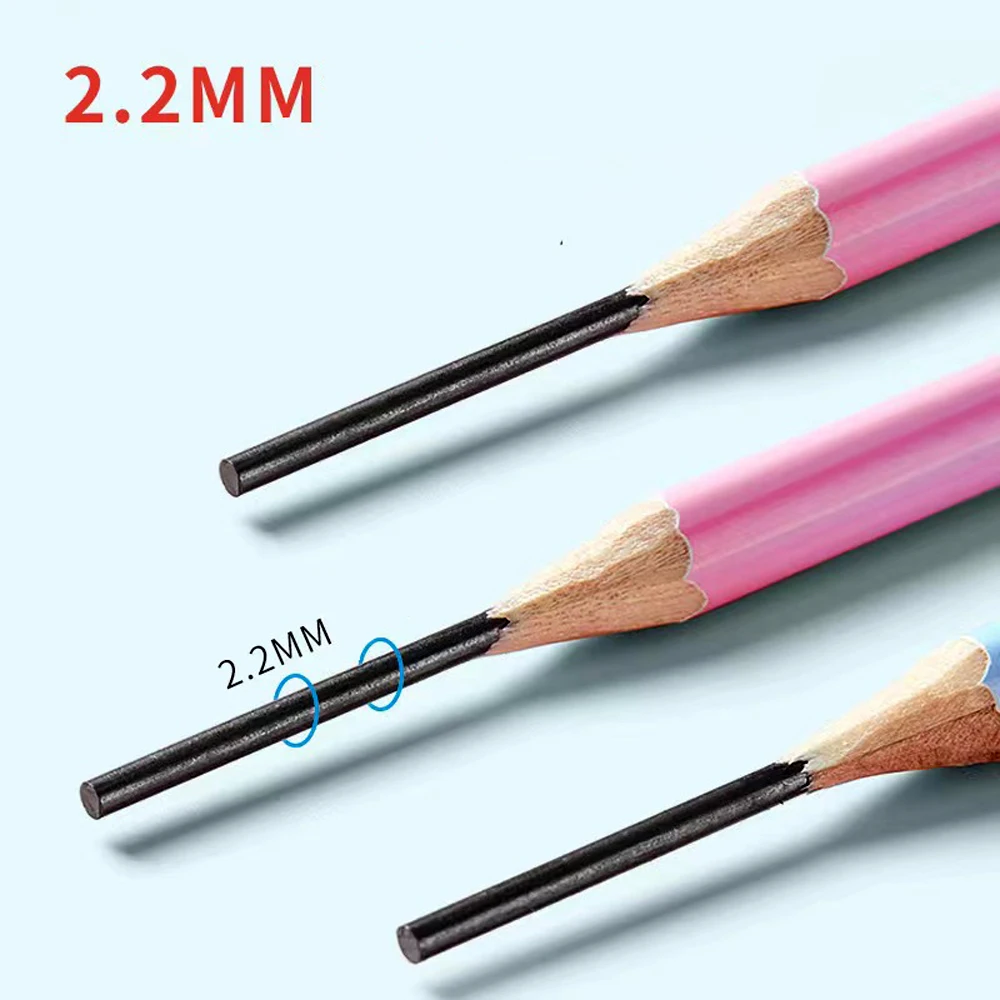 12Pcs Kawaii Wood Pencils HB Graphite Pencil Professional School Sketch Pencil School Office Supplies Christmas Prizes for Kids