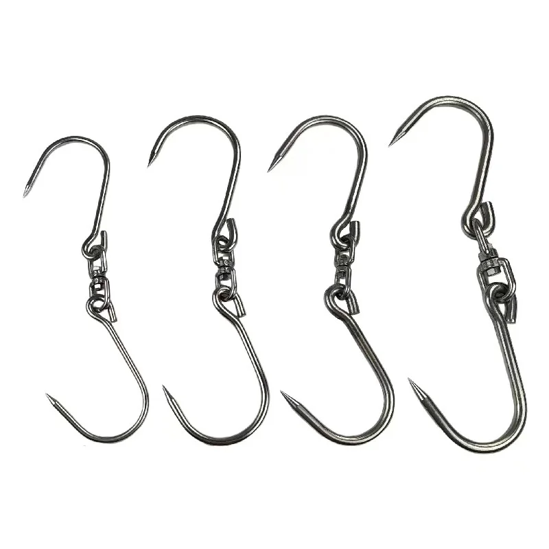 1Pcs Stainless Steel Pork Duck Bacon Meat Hook Sausages Carne Heavy Duty Hangers Heavy Duty Ceiling Hooks Multipurpose Hooks