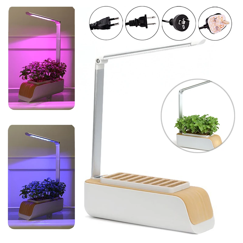 

1PC Garden Automatic Timing LED Grow Lights Flower Pot Hydroponics Growing System for Indoor Plants Herb Vegetable Smart Planter