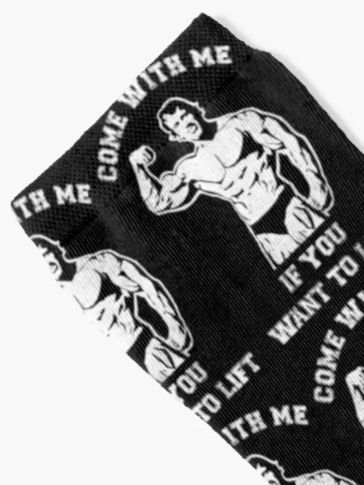 Arnold Come With Me LIFT Socks retro custom loose professional running Boy Child Socks Women's