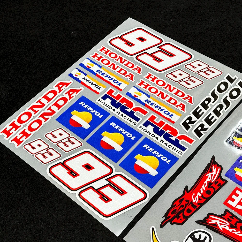 Motocross Graphic Sticker Set, Bold Racing Logo Decals, for Motorcycle Scooter ATV UTV Helmet Fairing Decoration Parts - view 3