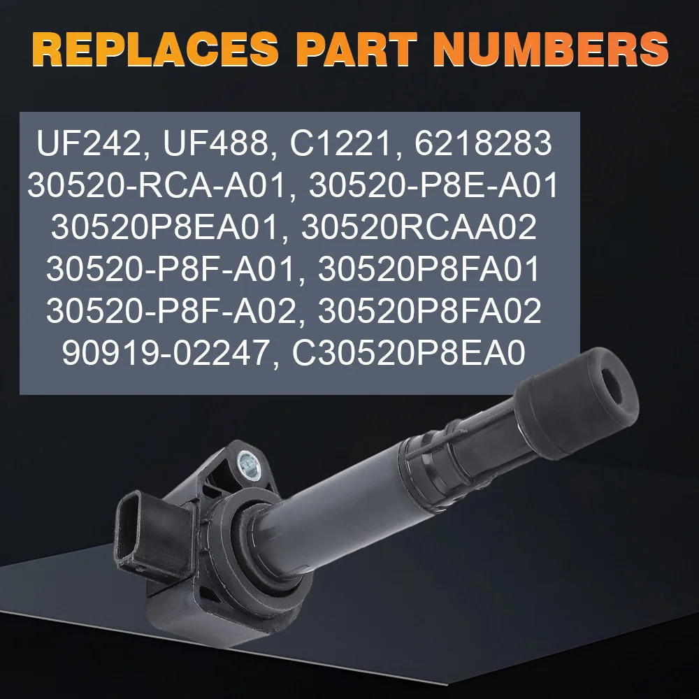 

UF242 For Honda Odyssey Accord Pilot Acura MDX TL CL RL EL Saturn VUE Ignition Coil High Quality 30520P8EA01 30520RCAA02