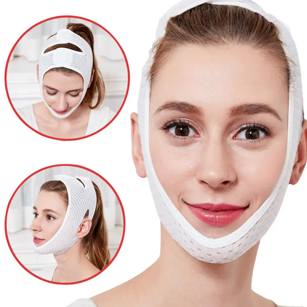 Face Lift V Shaper Masker Gezichts Afslanken Bandage Kin Wang Lift Up Riem Anti Rimpel Riem Schoonheid Nek Dunne Lift Gezichtsverzorging Tools