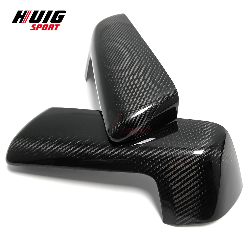 لسيارة شيفروليه سيلفرادو جي إم سي سييرا 1500 2019-2023 ألياف الكربون سيارة الجانب الجناح مرآة الرؤية الخلفية قبعات غطاء مرآة الرؤية الخلفية