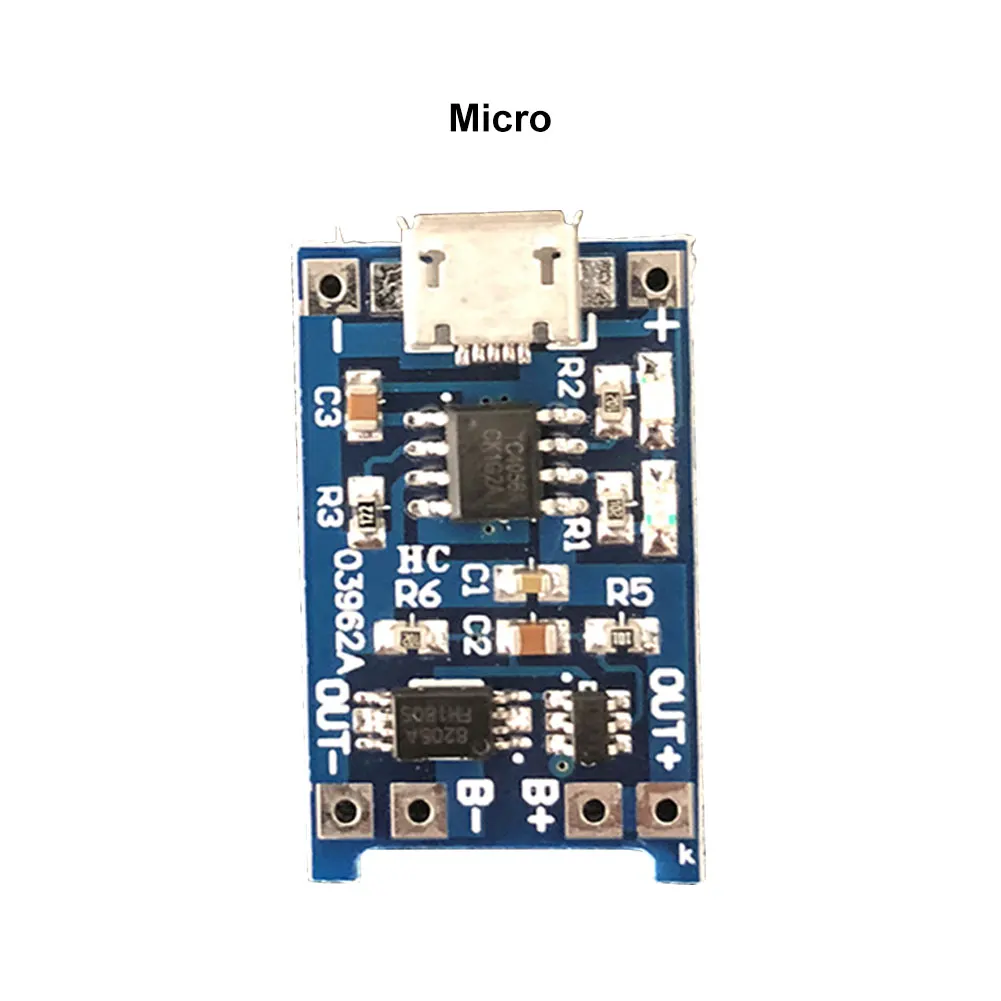 Ładowarka do akumulatorów litowych 3,7 V Płytka zabezpieczająca 5 V 1 A 2 A Ładowanie akumulatorów Lipo Li-ion Chroń dwa w jednym Moduł Micro USB