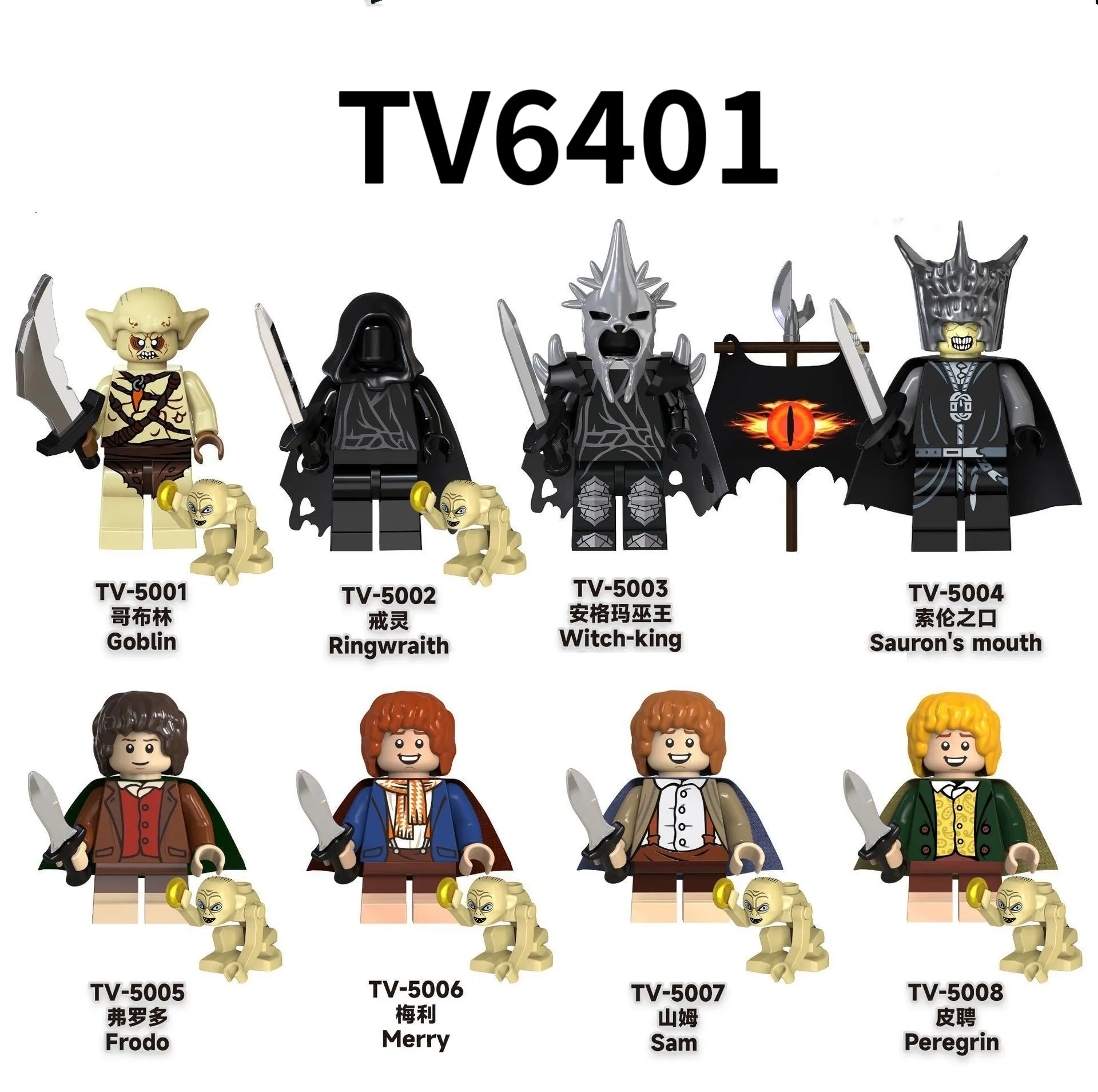 Mini Herr der Ringe Actionfiguren Bausteine Ringwraiths Orks Legion Elfenkönig Prinz Ritter Zwerg Zauberer Filmfiguren Bausteine