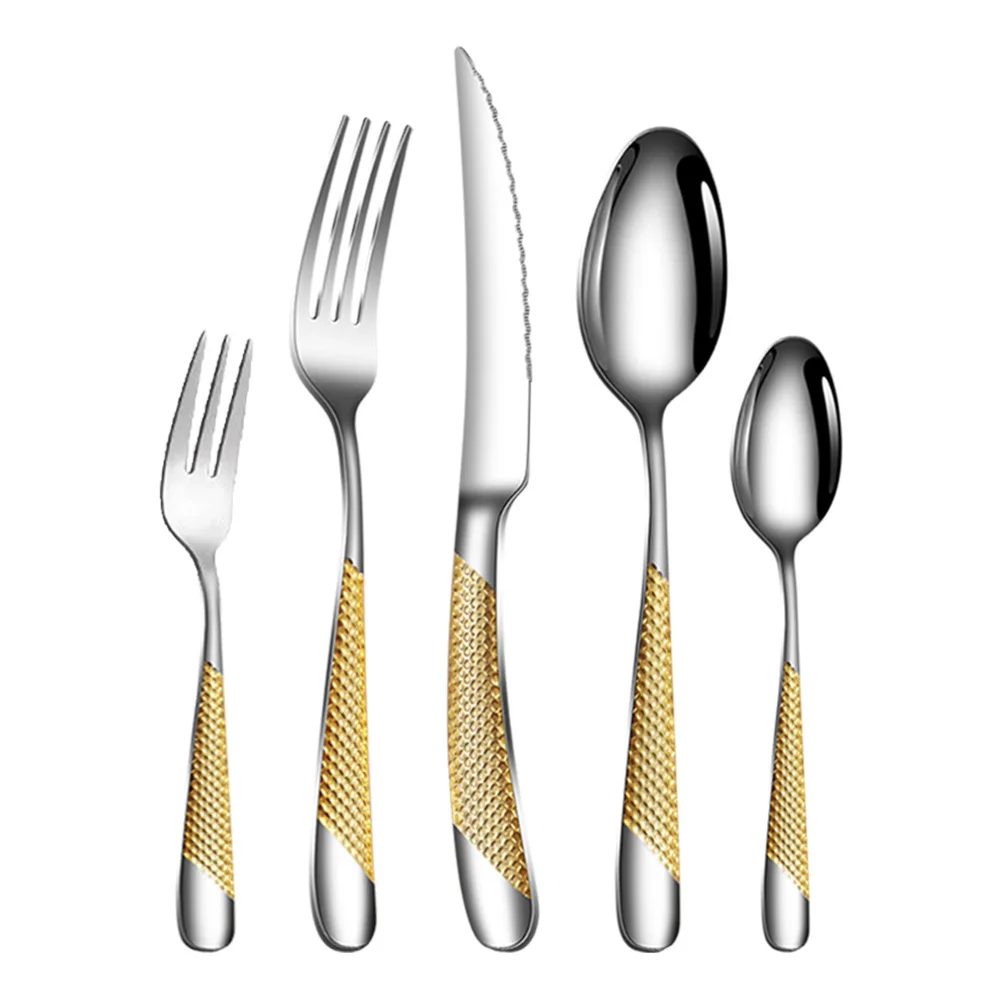 

Stainl Steel Cutlery Set for Steak Dinnerware 20-Piece Set Hotel Sle Western Dining Knife Fork Spoon Cross-Border