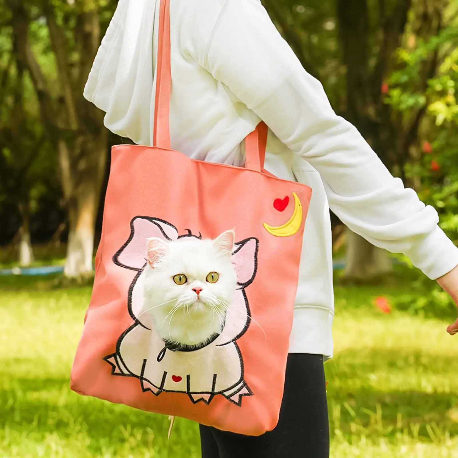 Dog Bag Carrier Cartoon Travel Carrying Dog Tote With Head Hole Travel Puppy Carrying Bag For Pet Parents Animal Lovers