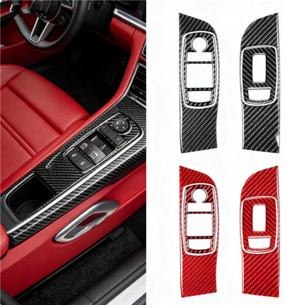 

Carbon Fiber Car Windows Switch Control Panel Frame Trim Cover Sticker For Dodge Challenger 2015-2020 Auto Accessories
