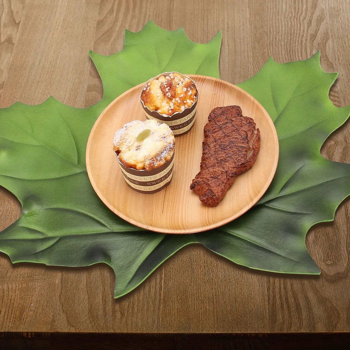 

1 pc Maple Leaf Placemat Table Mat Kitchenware Plate Pad Protective Heat Insulated Decorative Mat Indoor Ornament Simulation