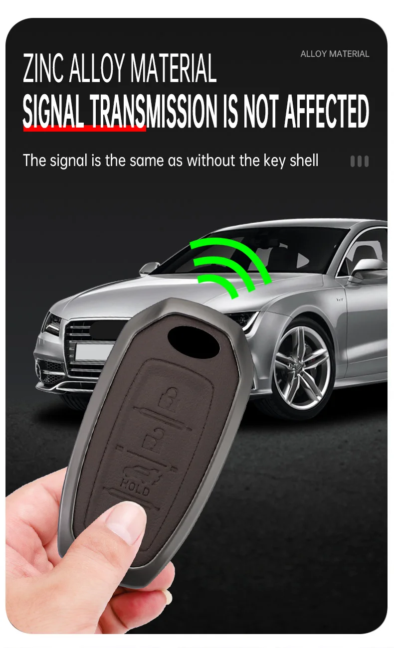 For Infiniti Q50 Q60 QX50 QX55 QX60 Q70L 2020 Zinc Alloy Leather Car Full Key Case Cover Smart Remote Keychain Accessories view 6