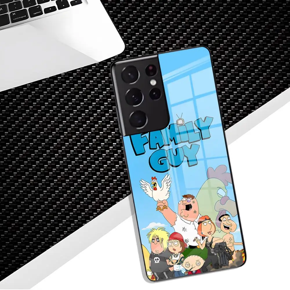 Cartoon Family Guy Phone Case For Samsung S26 S25 Edge S24 S23 S22 Ultra Plus Fe A57 A37 A17 A56 5G Glass Cover