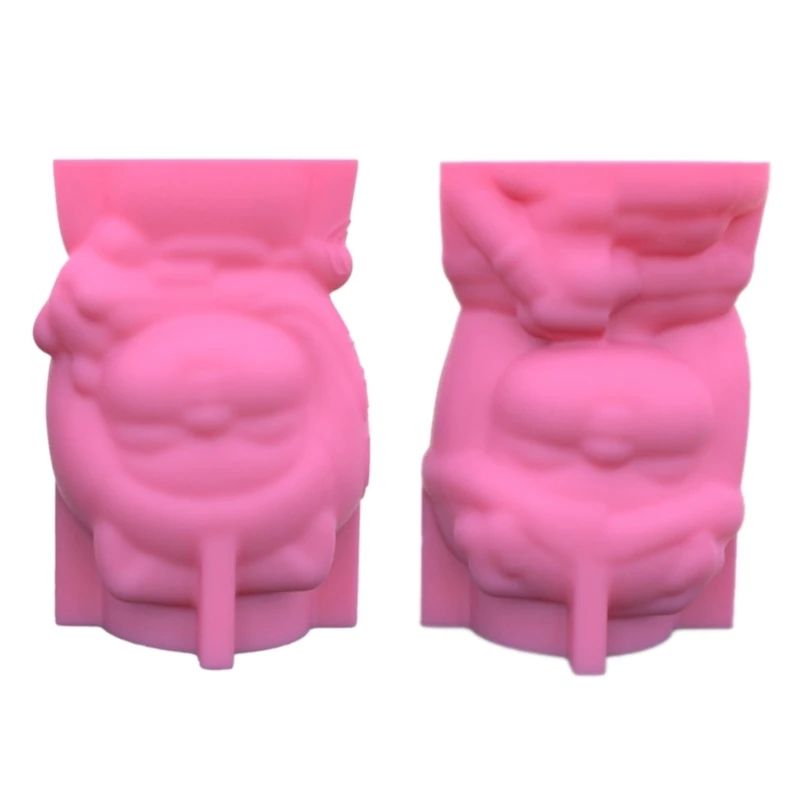Concrete Flower Pot Silicone Mold Girl and Puppy Succulent Planter Resin Mold Pen Holder Resin Cement Molds DIY Drop shipping