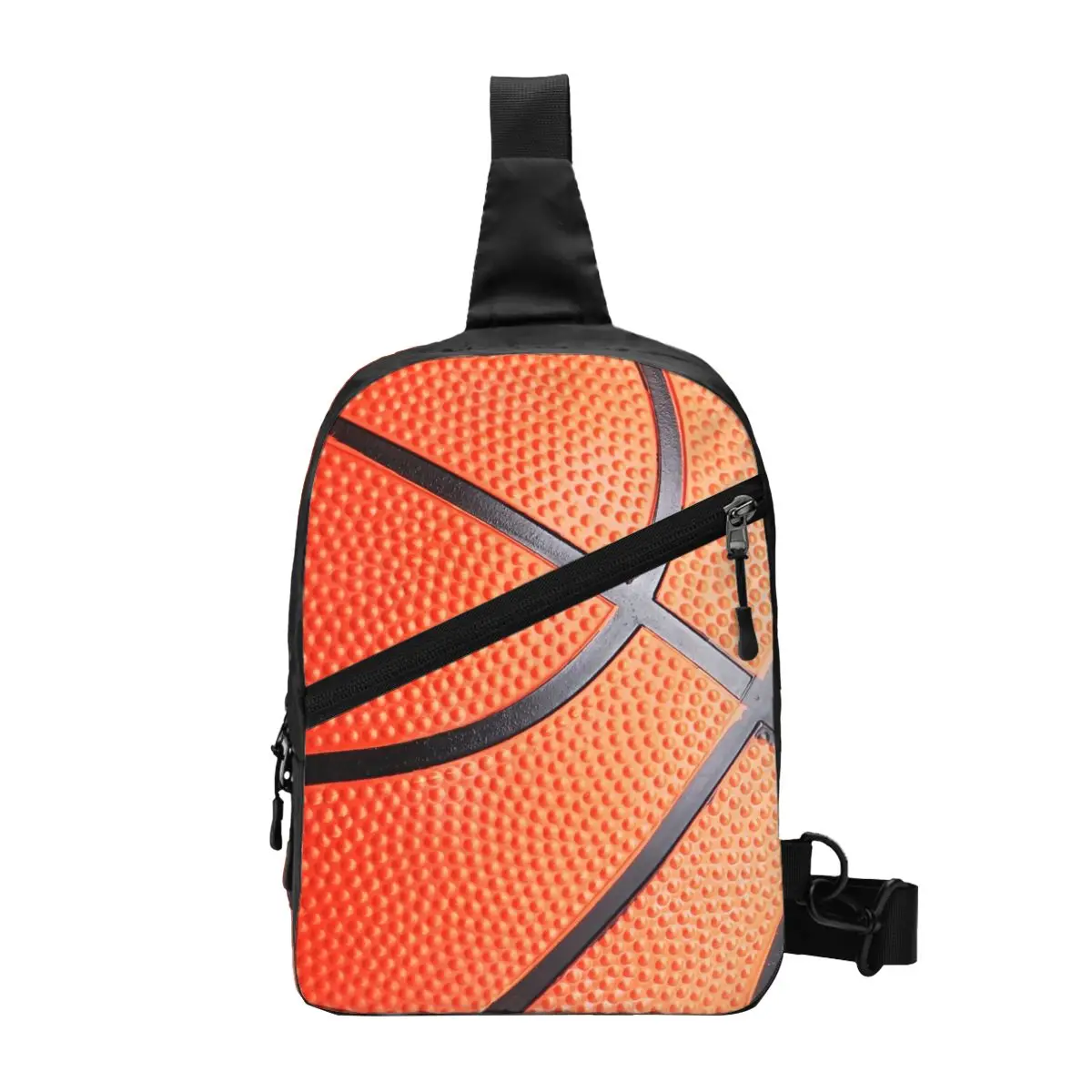 Custom Fashion Basketball Texture Crossbody Sling Backpack Men Shoulder Chest Bag for Traveling