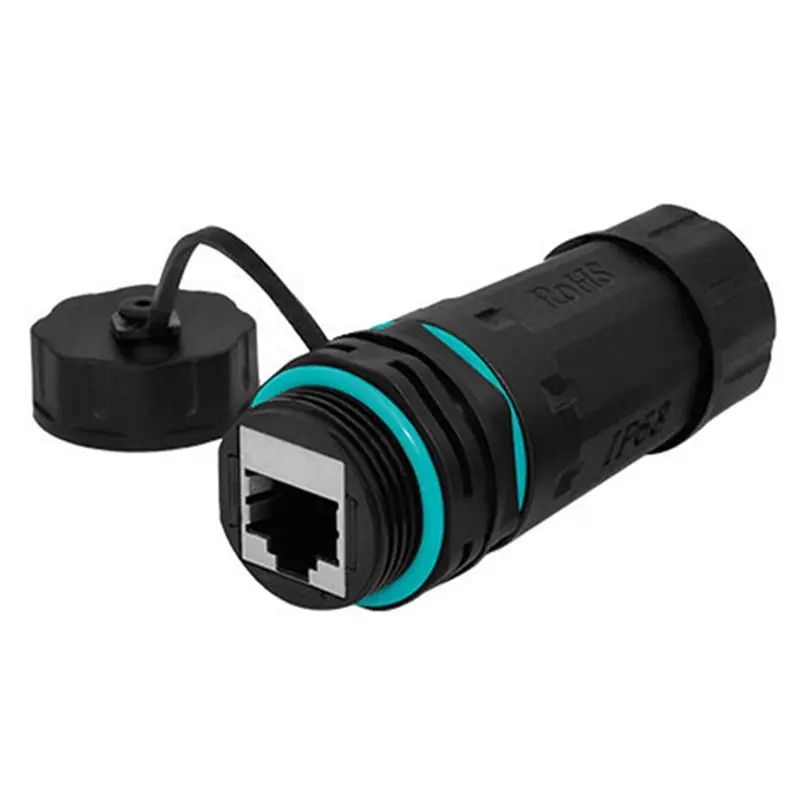 

Сетевой прямой разъем Classic-RJ45, IP68, водонепроницаемый разъем сетевого кабеля Cat5/Cat6, наружный пылезащитный разъем Rj45 для проводов
