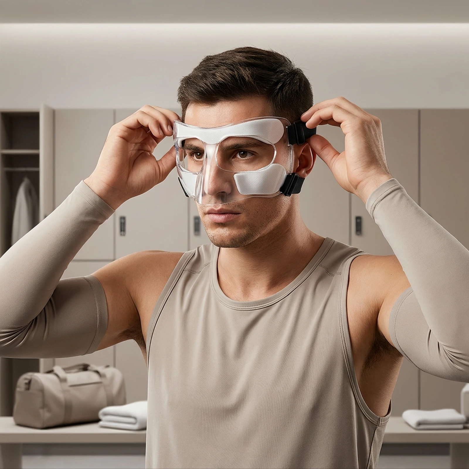 Basketball Face Mask Shock-Resistant Sports Face Guard Safety Sports Guard Secure Gear Comfortable for Athletes