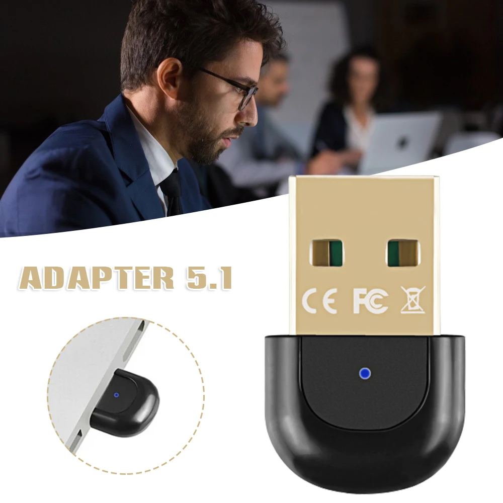 USB EDR+BT V5.1 Adapter Wireless Connection Receiver Bluetooth-Compatible
