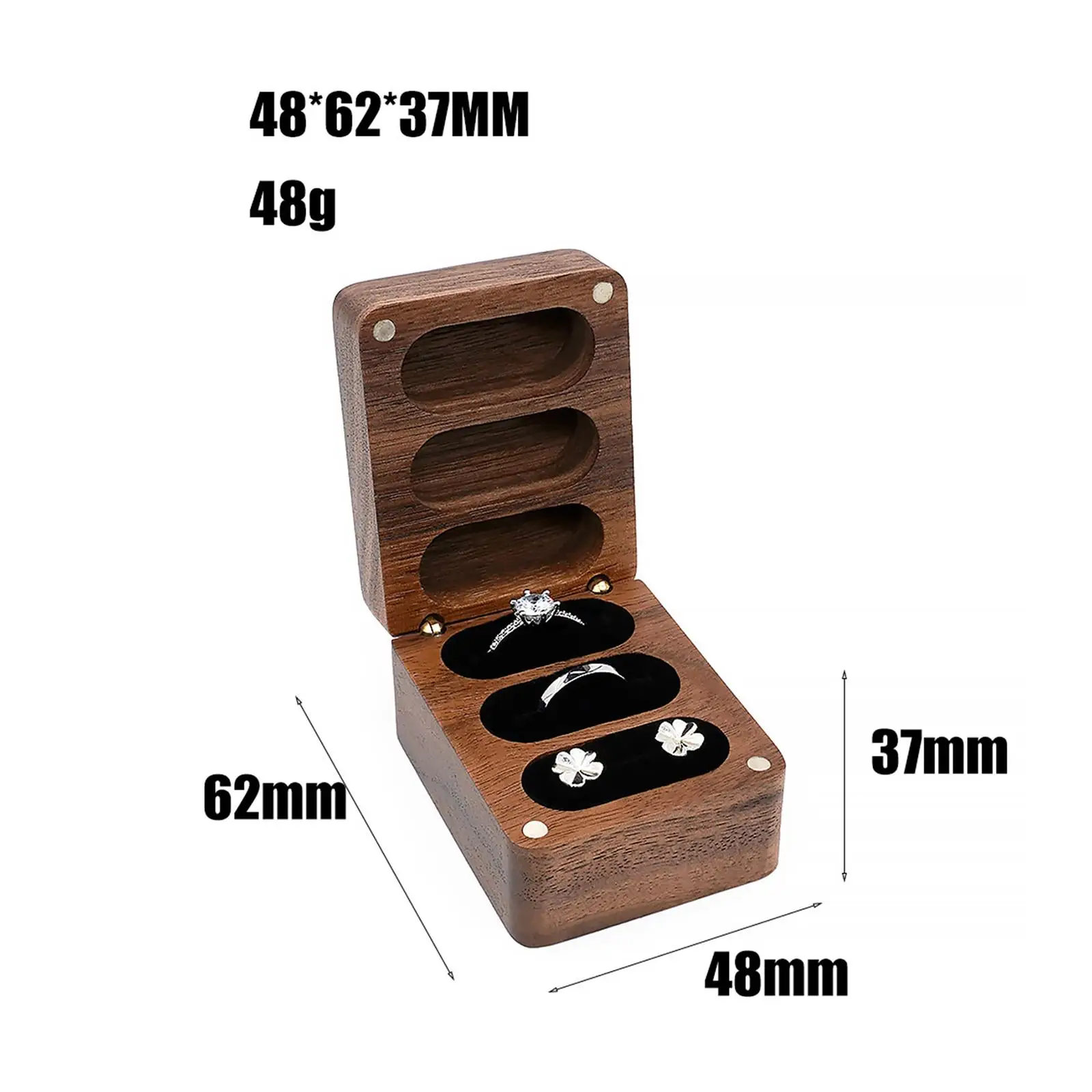Holz ringe Box Ringe Halter Ringe Aufbewahrung sbox Massivholz Display Stand Geschenk