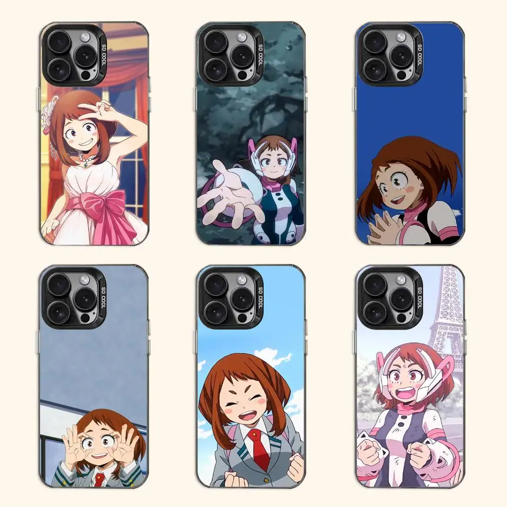 

Anime Figure O-Ochaco U-Uraraka Phone Case For iPhone 17 16e 16 15 14 13 12 Pro Max X XR XS MAX Back Cover
