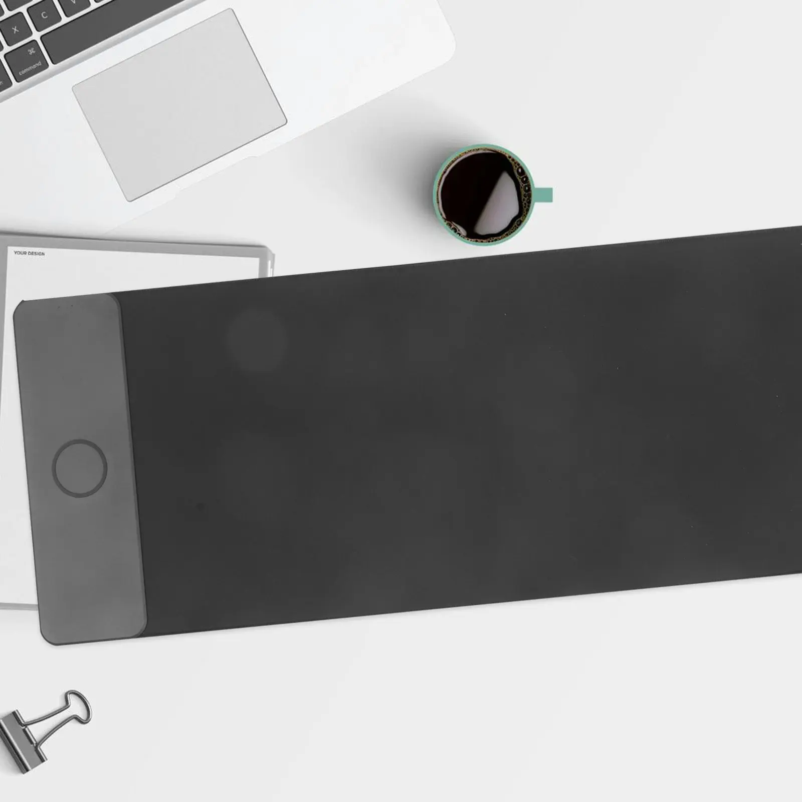 Wireless Charging Mouse Pad Large Multifunctional Gaming Desk Mat Fast 15W Phone Charger Smooth Control Comfortable Breathable