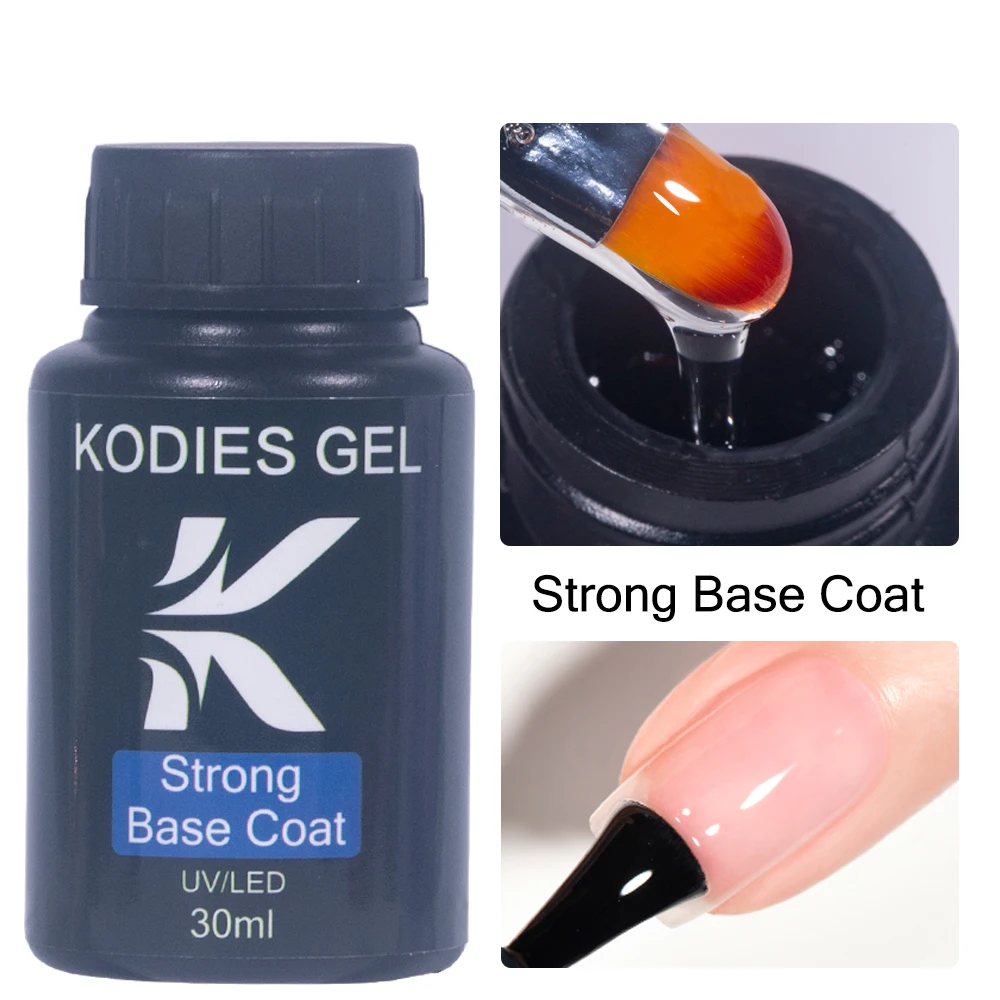 KODIES GEL 30ML rubberen basislaag toplaag UV gel nagellak Super Shine gel afwerking manicure groot formaat functie gellak mat