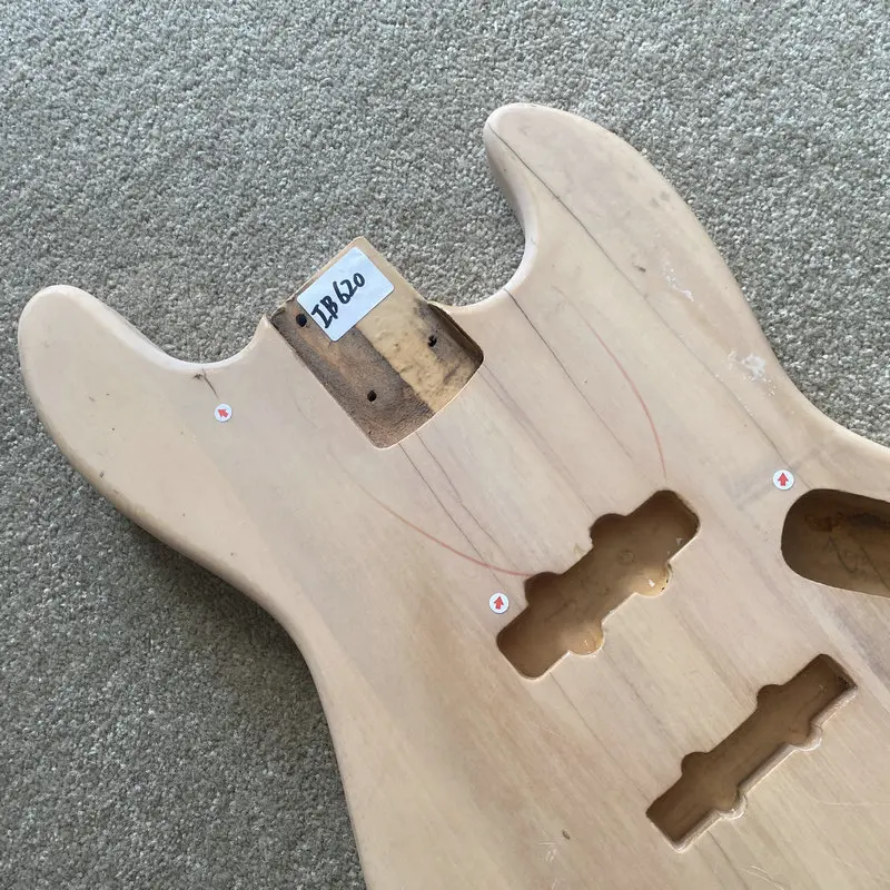 IB620 Standard Jazz Bass Semi Finishing Electric Bass Body in SOlid Basswood with Cracks for Decorations Special Sales